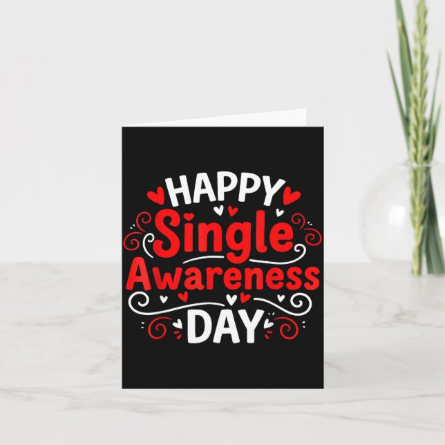 Carte Single Awareness Day Funny Anti-valentine Humor De (Devant)