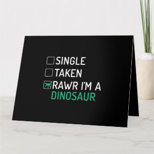 Carte Single Taken Rawr In a Dinosaur Fossils