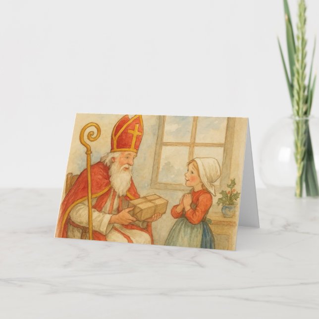 Carte Sinterklaas de Noël hollandais (Devant)