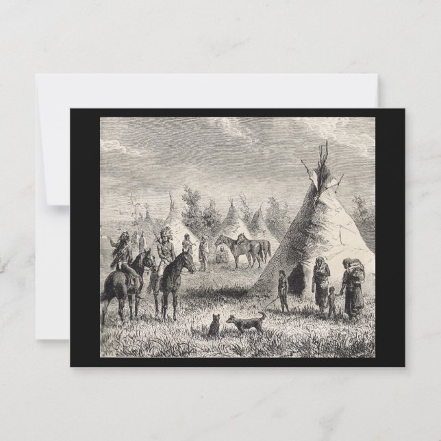 Carte Sioux Village, vers 1876 (Devant)