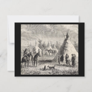 Carte Sioux Village, vers 1876