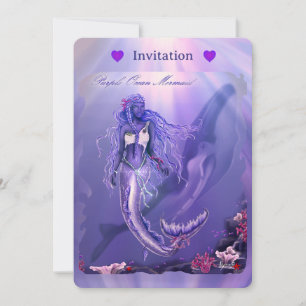 Carte Sirène d'océan violet