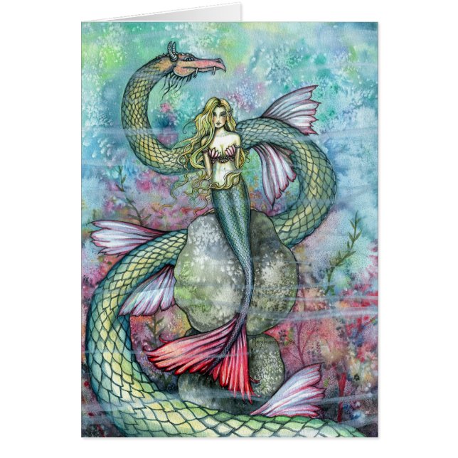 Carte Sirène et Serpent de Mer ~ Vide (Devant)