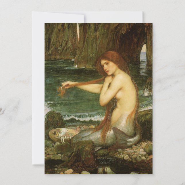 Carte Sirène par John William Waterhouse (Devant)