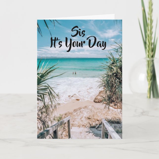 CARTE **SIS** SUNSHINE / BLUE SKIES BIRTHDAY WISHES (Devant)