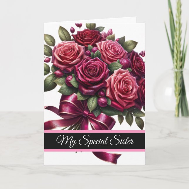 Carte Sister Birthday Card (Devant)