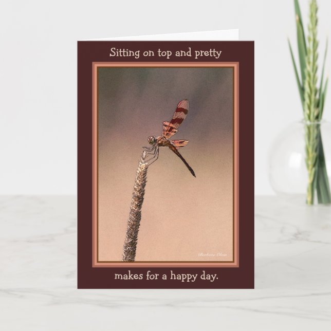 Carte Sitting on top and pretty— makes for a happy day. (Devant)