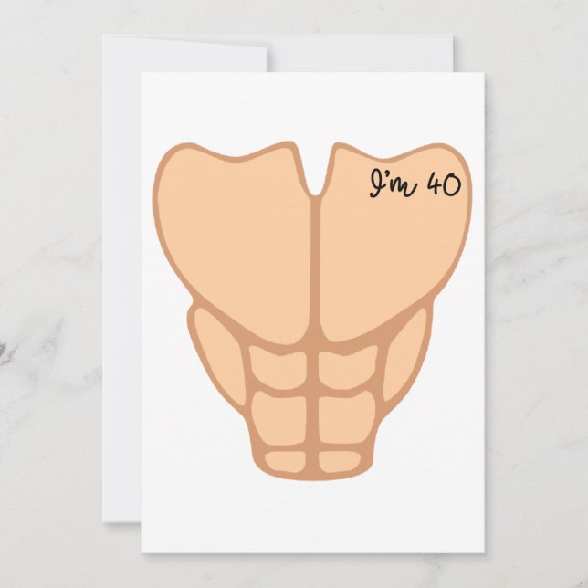 Carte Six Pack J'ai 40e anniversaire Drôle Hommes (Devant)