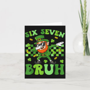 Carte Six sept bruh 67 jour de la saint patrick garçons 