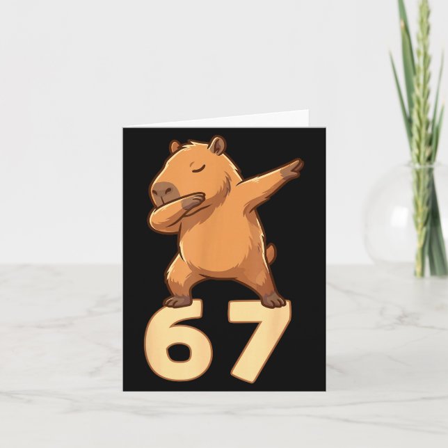 Carte Six Seven 67 Meme Capybara Funny 67 Capybara For K (Devant)