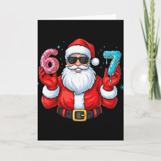 Carte Six Seven 67 Mème Santa 67 Crème Glacée Dégoulinan