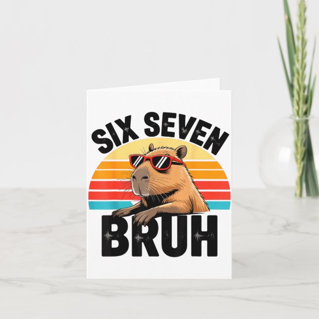 Carte Six Seven Bruh 67 Meme Capybara  (Devant)