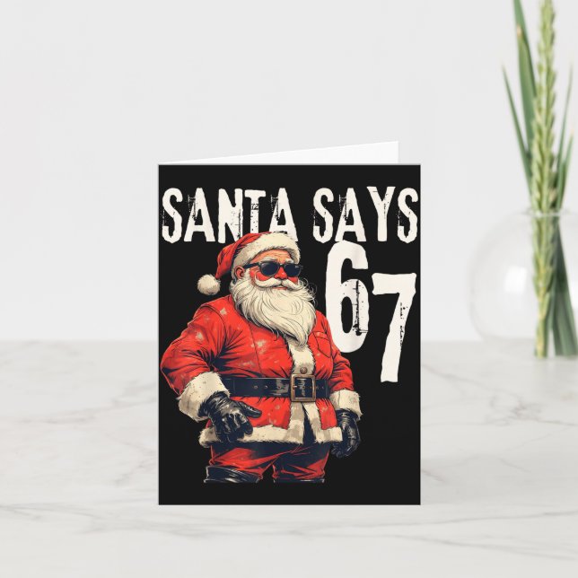 Carte Six Seven Christmas Meme 67 Funny  (Devant)