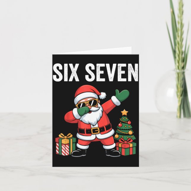 Carte Six Seven Funny Santa Christmas 67 Meme  (Devant)