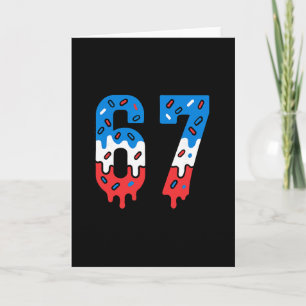 Carte Six Seven Glace Qui Dégouline Sports 67 Mème Drôle