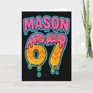 Carte Six Seven Meme Mason 67 Crème Glacée Dégoulinant D