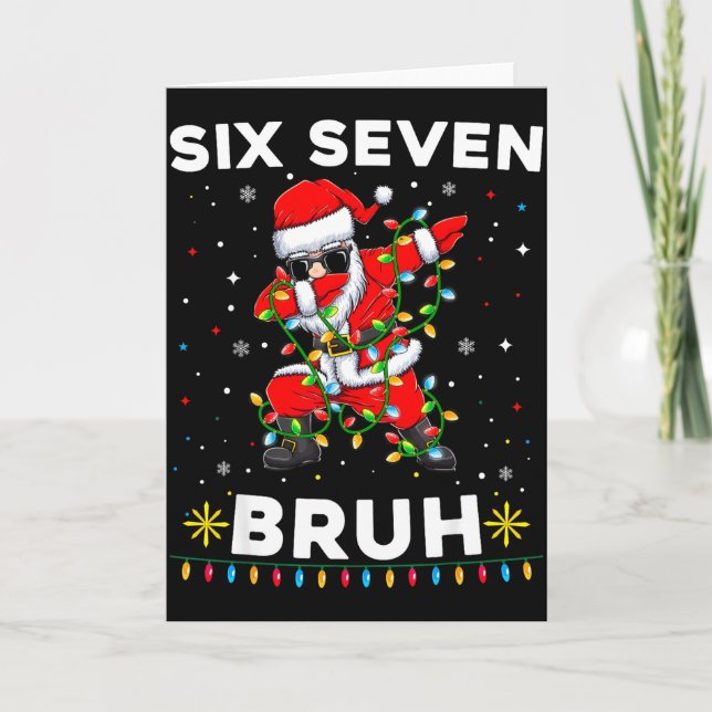 Carte Six Seven Santa Christmas 6 7 Bruh Meme Gen Alpha  (Devant)