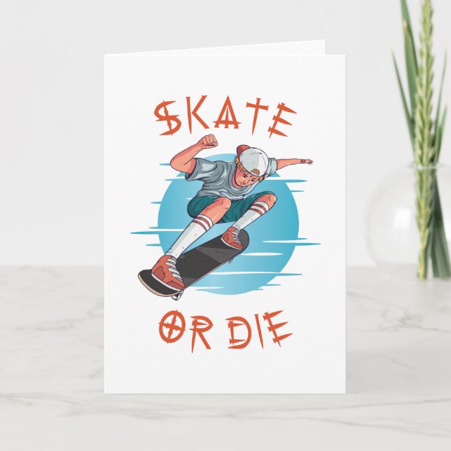 Carte Skate ou die Skateboarder Garçon (Devant)