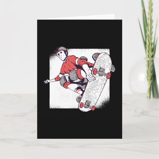 Carte Skate Skateboard Vintage (Devant)