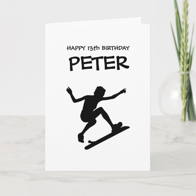 Carte SKATEBOARD HAPPY BANTHDAY Boy Card (Devant)