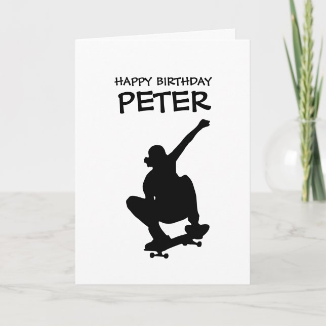 Carte SKATEBOARD HAPPY BANTHDAY Boy Card (Devant)