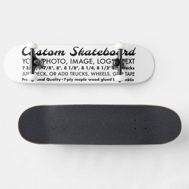 Carte Skateboard personnalisée de 8,25 pouces, ent (Horz)