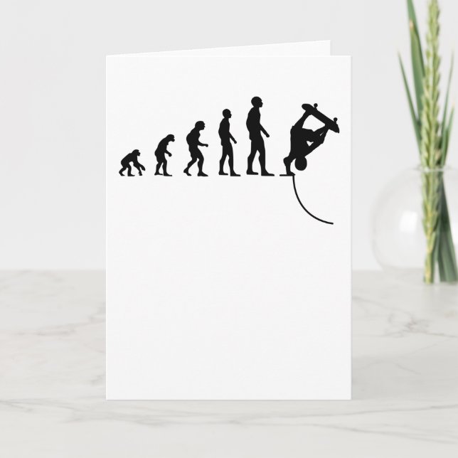 Carte Skateboarder Skate Skate Evolution Funny Cadeau (Devant)