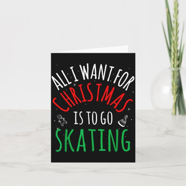 Carte Skating Skate - Group Matching Family Christmas Fu (Devant)