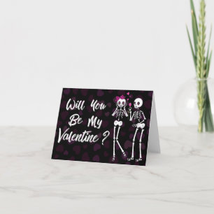 Carte Skeleton Couple Serez-Vous Mon Valentin ?