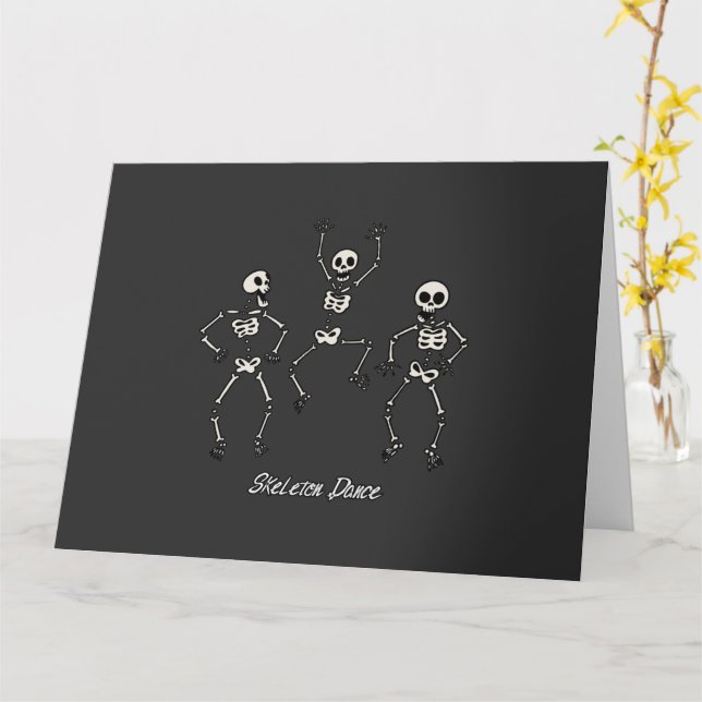 Carte Skeleton dance (Fleur jaune)