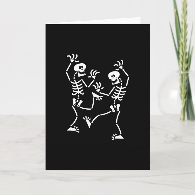 Carte Skeleton Dancing Halloween (Devant)