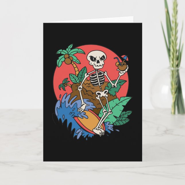 CARTE SKELETON DE SURF (Devant)