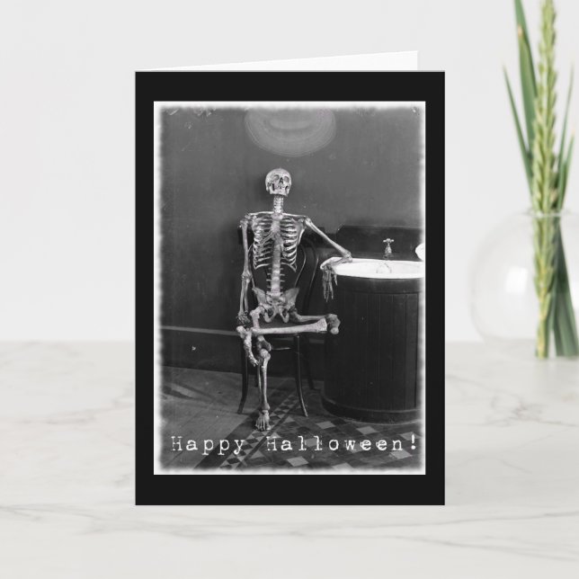 Carte Skeleton d'Halloween (Devant)