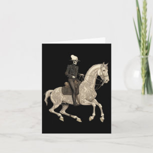 Carte Skeleton équitation Cheval Cowboy Horse Lover Hall