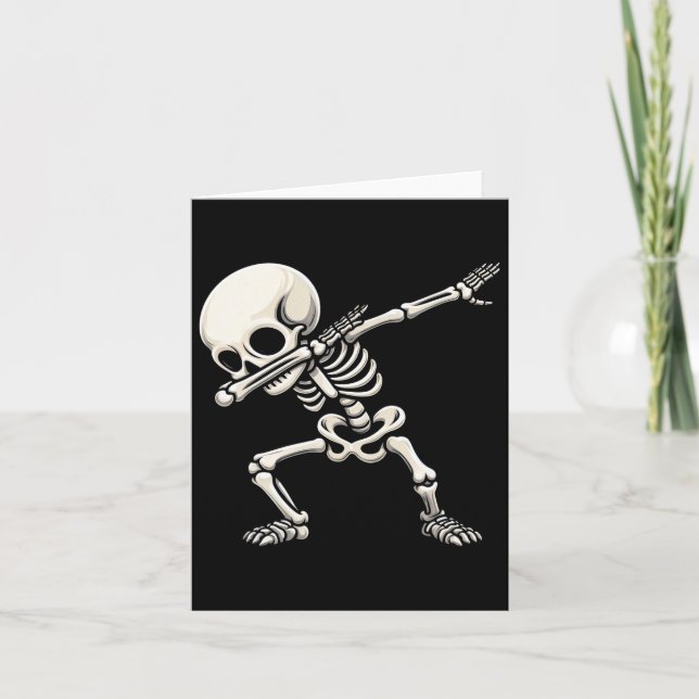 Carte Skeleton Garçons Enfants Hommes Drôle Halloween (Devant)