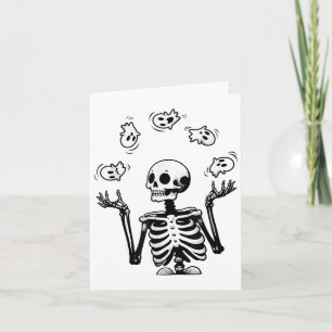 Carte Skeleton Jonglage Ghosts drôle Costume d'Halloween