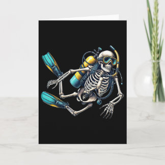 Carte Skeleton Scu Diving Halloween Skeleton Scu Diver