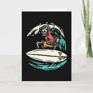 CARTE SKELETON WAVE RIDER SURF WAVES