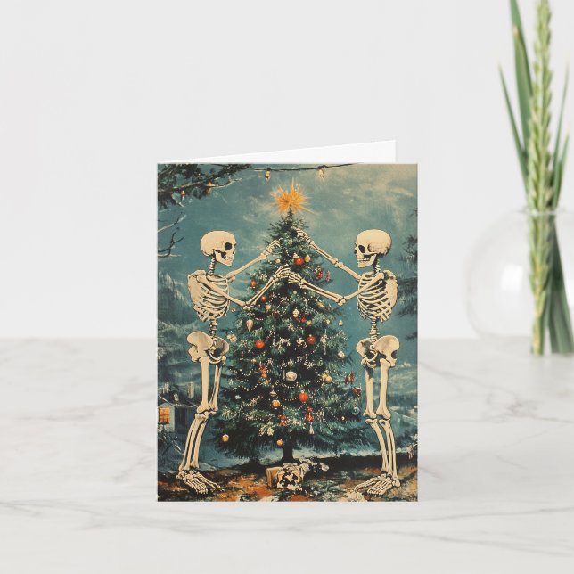 Carte Skeletons décorant les arbres (Devant)