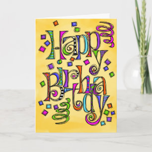 Carte Sketchy Joyeux Anniversaire