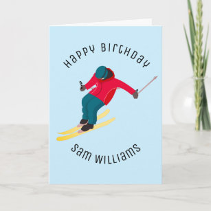 Cartes De Ski D Anniversaire Zazzle Ca