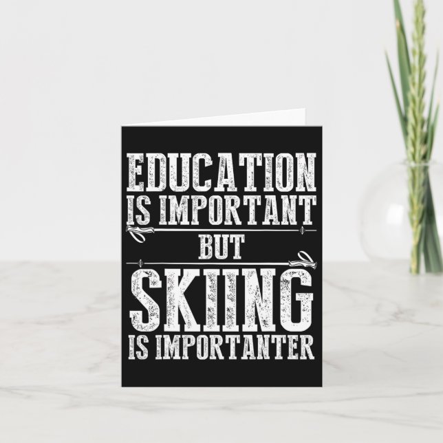 Carte Ski Art Pour Hommes Femmes Enfants Sport D'Hiver L (Devant)