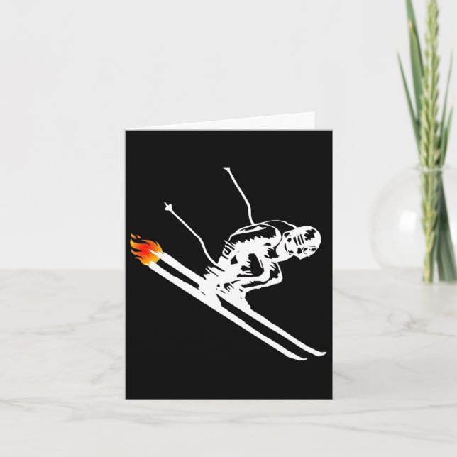 Carte Ski de descente si rapide Ski en feu (Devant)