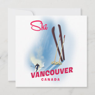 Carte Ski Vancouver Canada Magnet