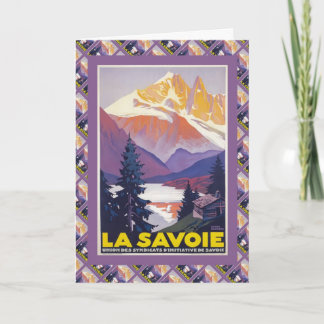Carte Ski vintage, France, La la Savoie
