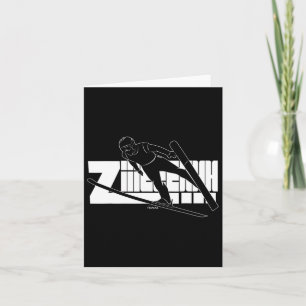 Carte Ski Winter Sport Nordic Combinaison Ski Jumping