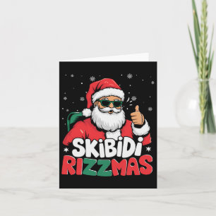 Carte Skibidi Rizzmas Noël Père Noël Joyeux Rizz M