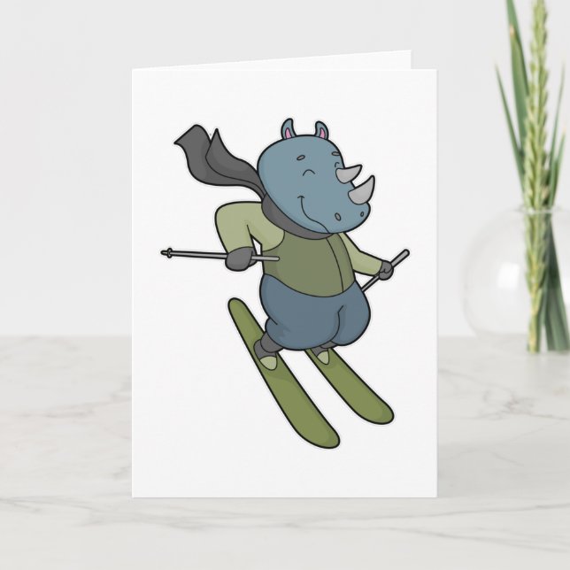 Carte Skieur de ski Rhino (Devant)