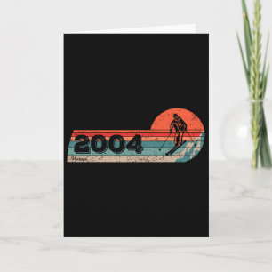 Carte Skieurs Skieur Vintage Né 2004 Anniversaire Ski Sk