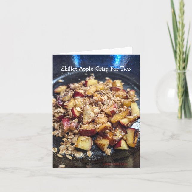 Carte Skillet Apple Crisp Recipe Card (Devant)